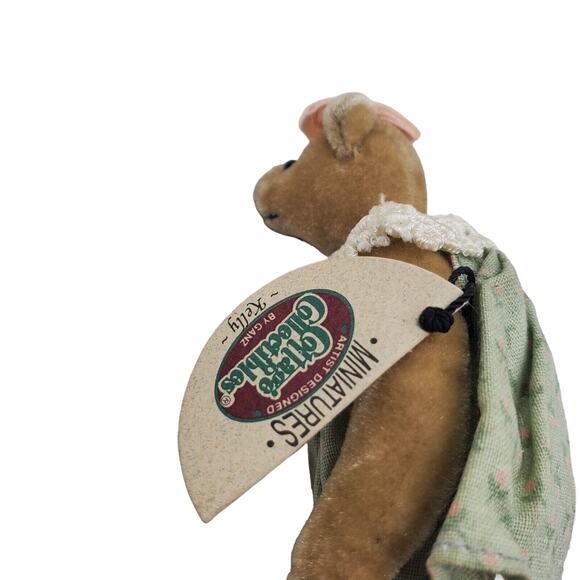 Ganz Cottage Collectibles Miniature KELLY Teddy Bear Bag COA CC7306 Floral Dress - Picture 3 of 5